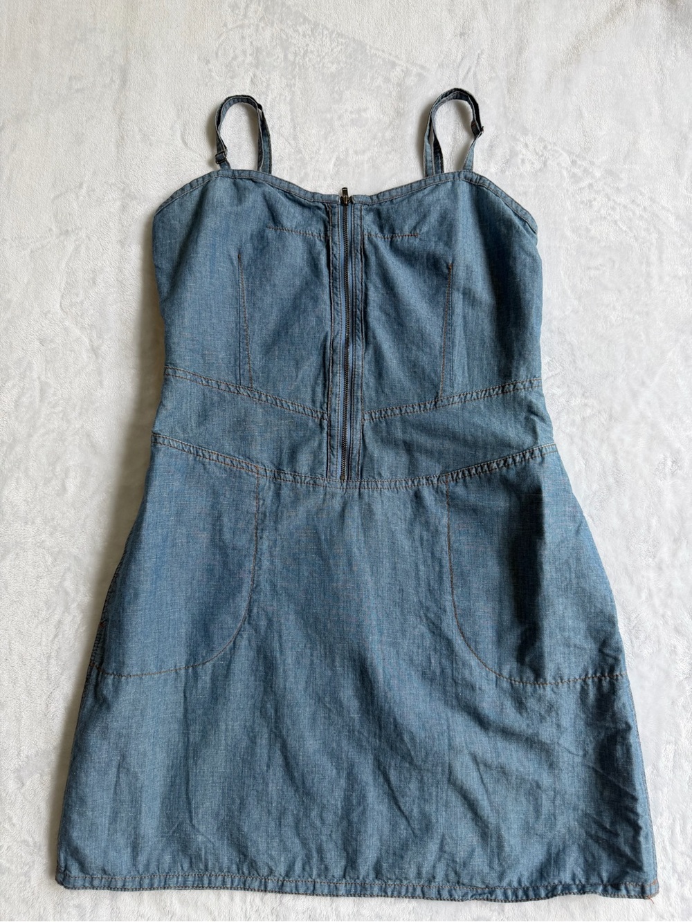 Theory Sleeveless Denim Mini Dress